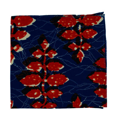 Blue Leaf Pocket Square